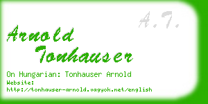 arnold tonhauser business card